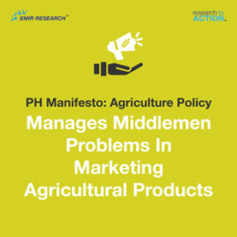 Manifesto Agriculture Policy Manages Middlemen Problems Marketing Agricultural Products